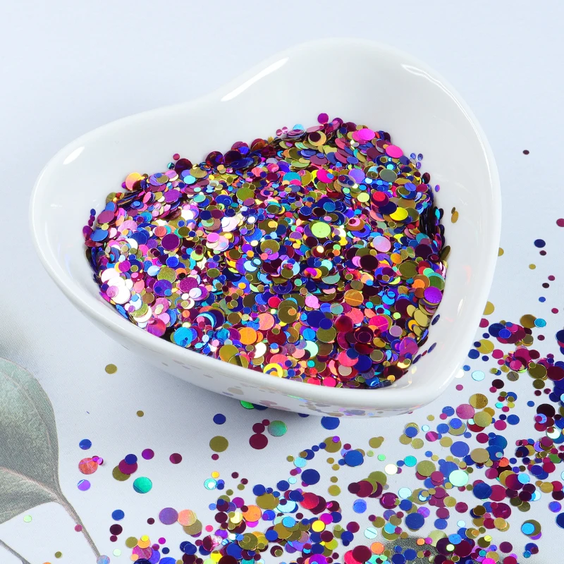 

10g Resin Sequins Holographic Round Glitter Epoxy Resin Filling Pigment Silicone Mold Filler DIY Pendant Jewelry Making Material