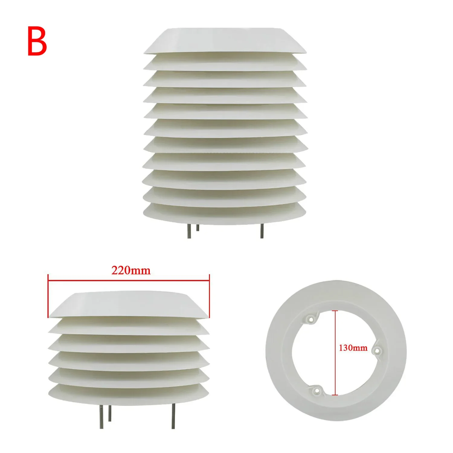 ABS Solar radiation shield weather station projector 4-20 floors