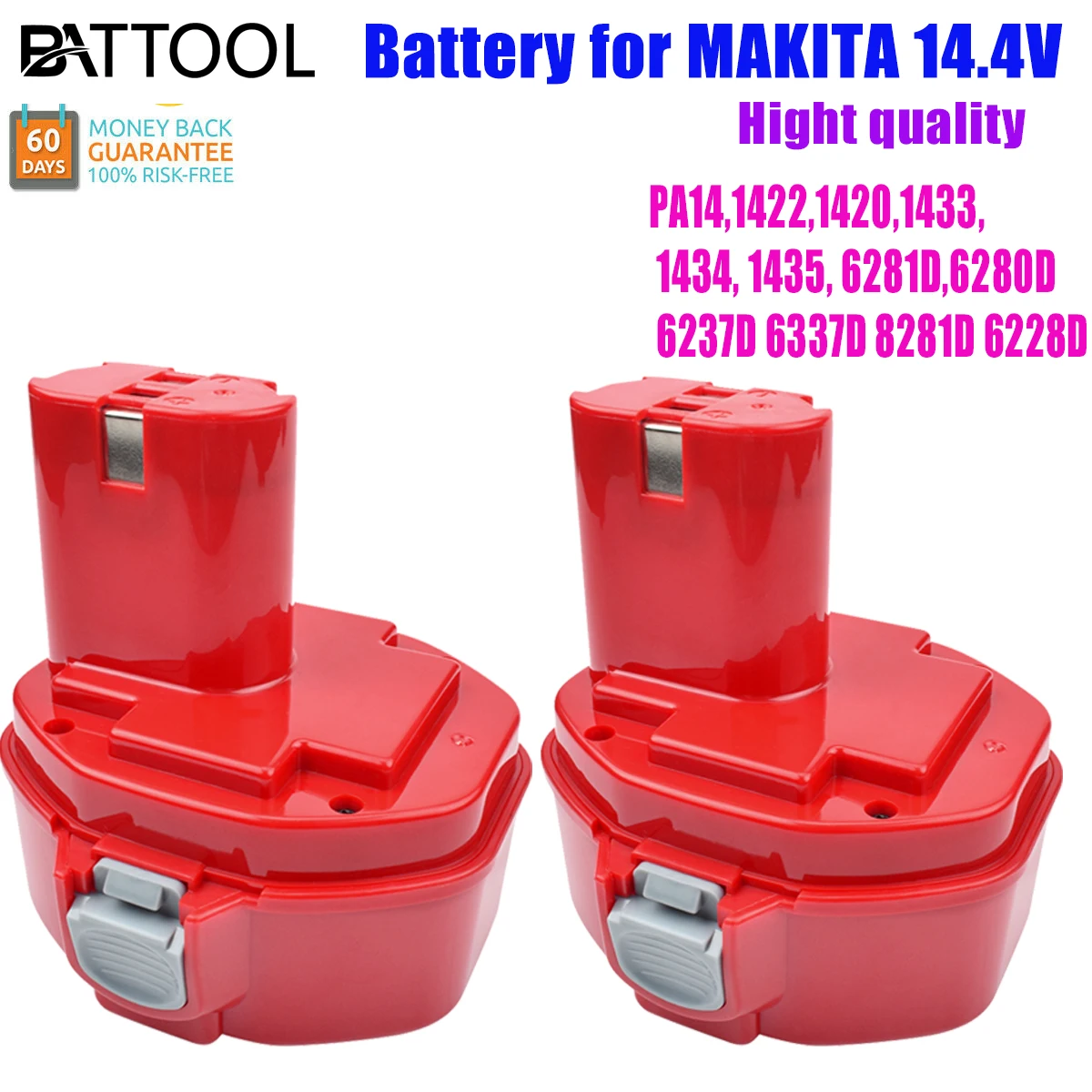 Batterie Outil Batterie 14.4V 3.5Ah Tecmana Pour Makita - Compatible PA14, 1420, 1433, 1435 Et Séries 1000-8000 Accu Outil Sans Fil
