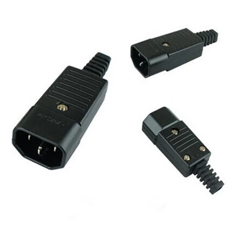 10A 250V IEC320-C13 C14 C15 UPS/PDU Rewirable Cable wiring plug male female AC power socket plug power extension cable power cord ac power socket ac power cord power cord plug