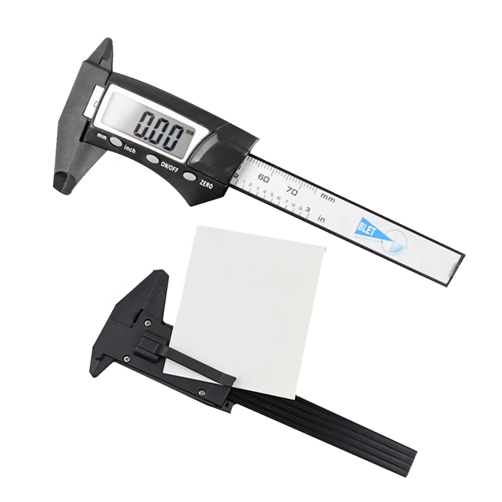 0-70MM Mini digital caliper 70mm pocket electronic plastic vernier caliper thickness gauge