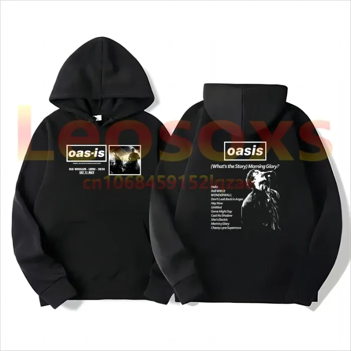 

2024 Men's Trendy Oasis Polyester Hoodie Women's Versatile Loose Long Sleeve