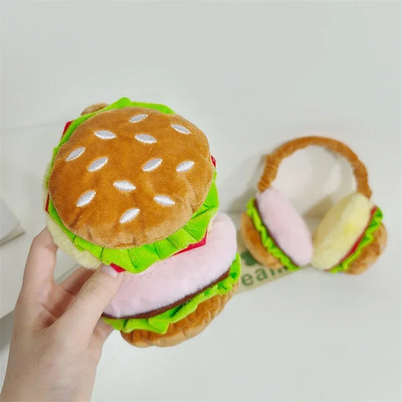 Hamburger French Fries Soft Plush Earmuff Winter Outdoor Cold Protection warm earmuffs