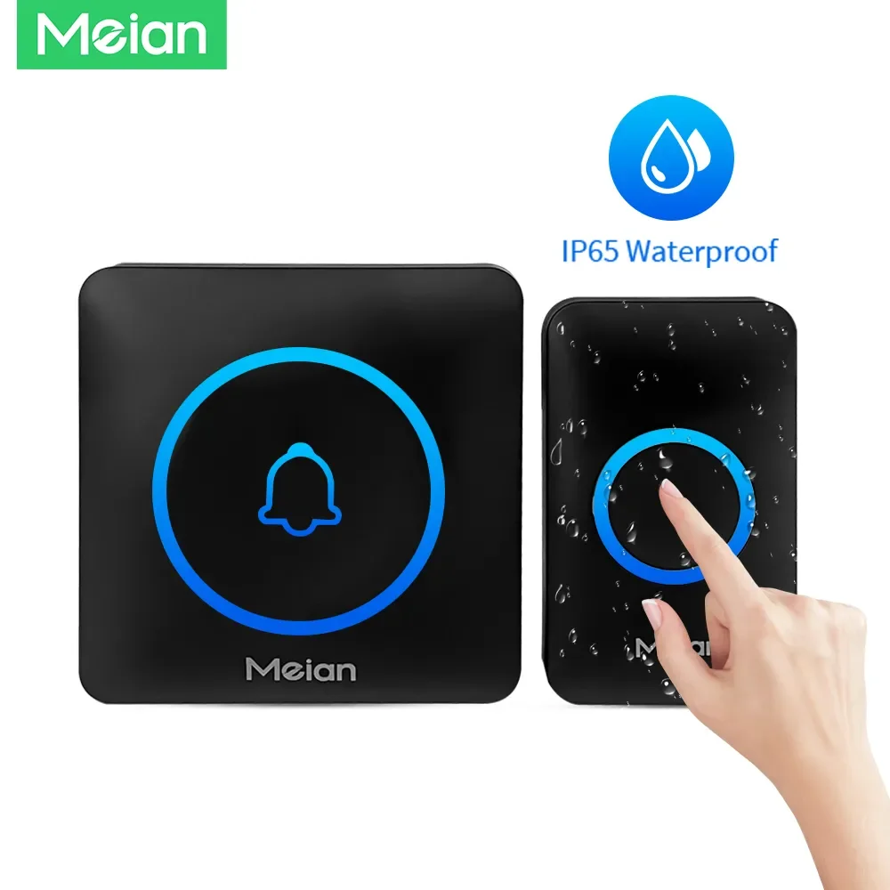 Wireless Doorbell Meian-Smart Home Outdoor IP65 Waterproof 60 Songs Smart Security Alarm Chime