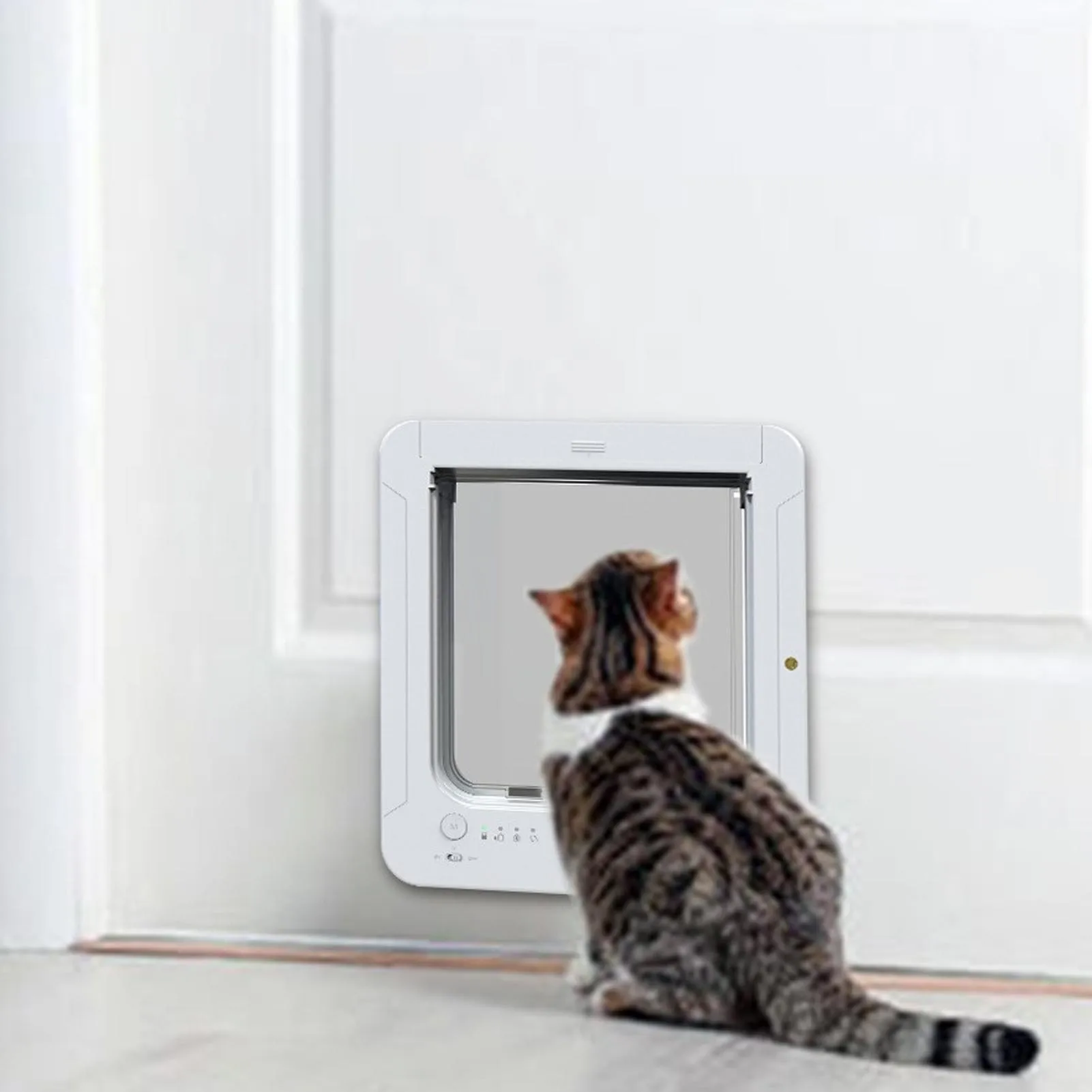 Smart Cat Door Automatic Sensing with Collar Activated Easy Installation Pet Door for Home Automatic Cat Door