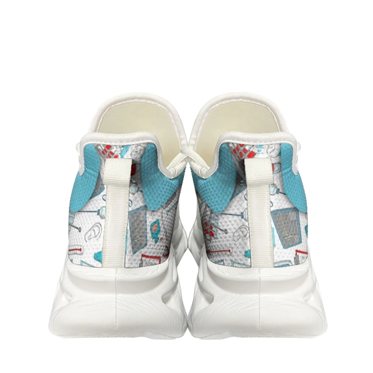 Medical Nurse Printed Women's Flat Shoes Hospital Equipment Design Breathable Sneakers Female Nursing Gift Shoes Zapatos Mujer