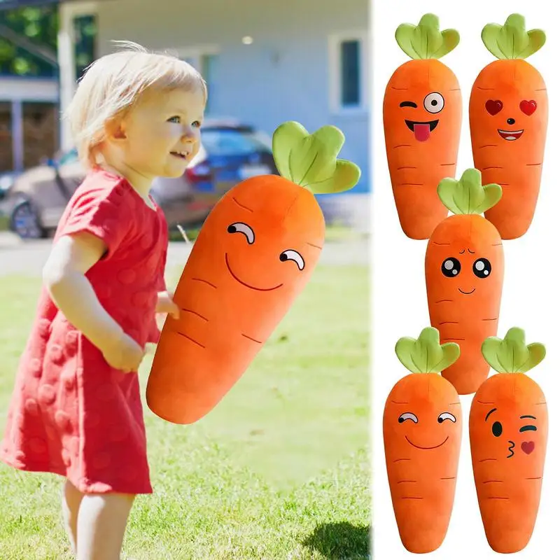 Stuffed Carrot Plush Toy Cartoon Plant Smile Carrot Plush Toy Simulation Vegetable Carrot Pillow Dolls Creative Sofa Toys Kids 50cm soft cushion crown cactus carrot pillow seat stuffed plush toy sofa indoor floor home chair car decoration kids girl gift