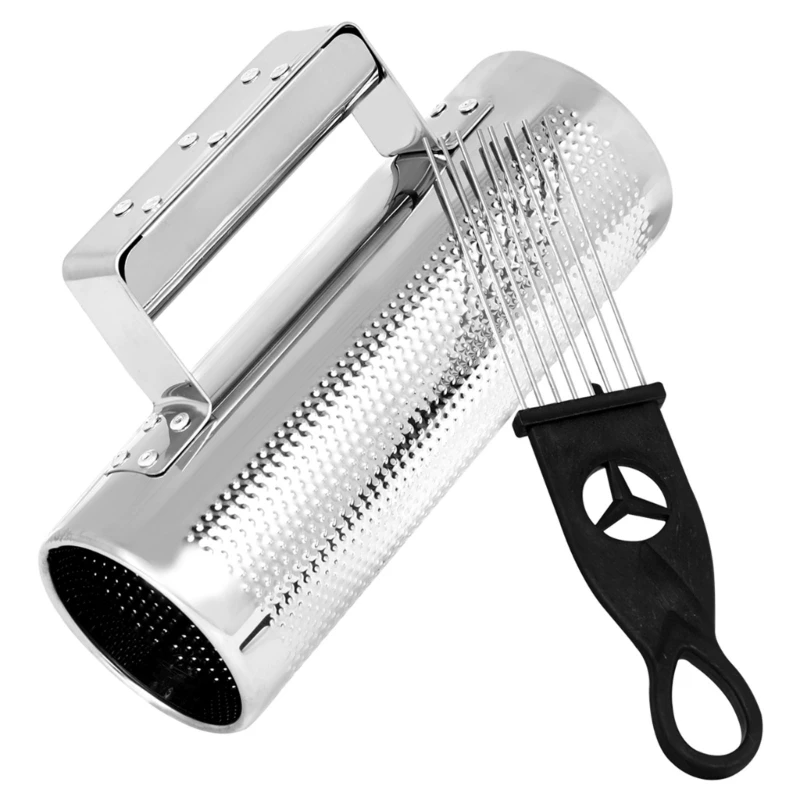 Metal Guiro Shaker with Scraper Percussion Guiro Musical Instruments Early Learning Musical Toy for Live Performances