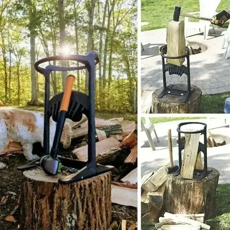 

Outdoors Wood Splitter Breaker for Save Labour,Portable Wood Splitting Tool Portable Iron Splitting Wedge Handmade Cast Iron