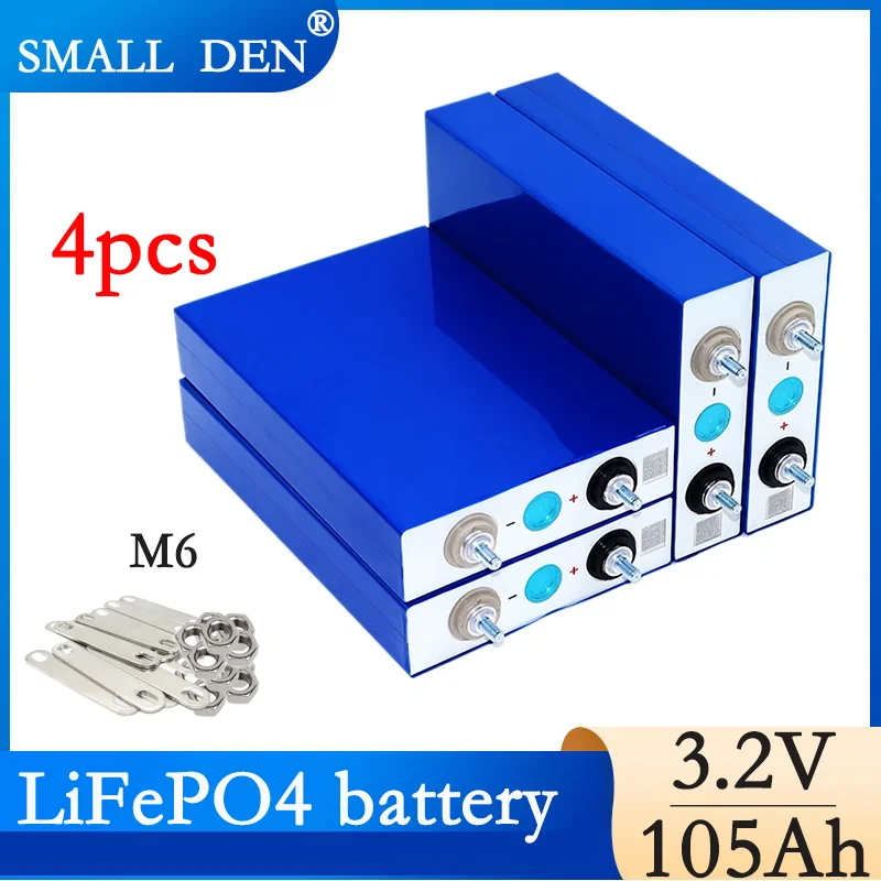 

SMALL DEN 3.2V 105Ah 100Ah LiFePO4 battery iron phospha DIY 12V 24V Motorcycle Electric Car Solar Inverter Boat Batteries