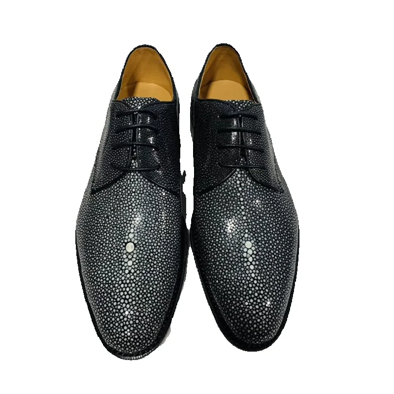 Handmade Authentic Stingray Skin Businessmen Formal Dress Shoes