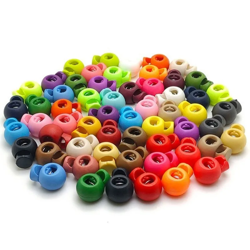 10/30/50Pcs Multicolor Lock Toggle Switch Clamp Stopper DIY Jacket Hat Rope Lock Buckles Single Hole Elastic Adjustment Buckles