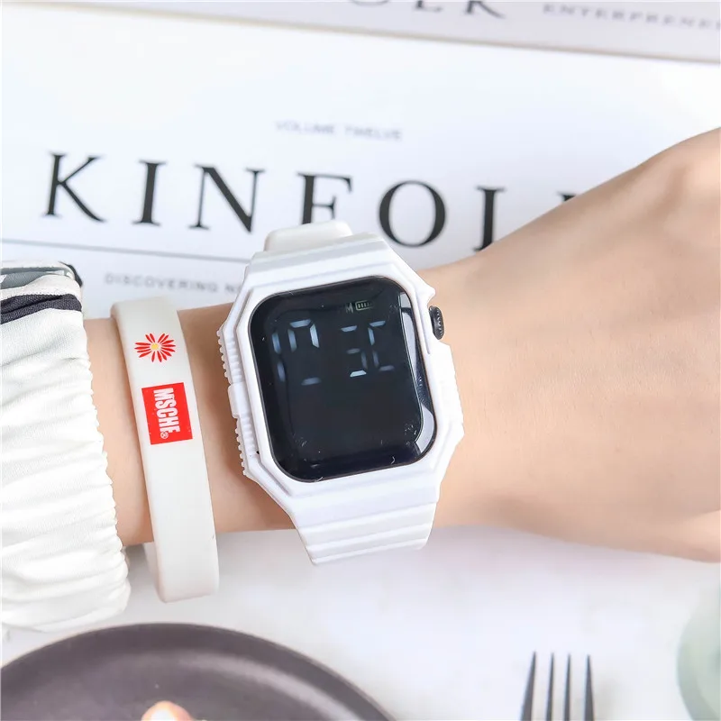 

Fashion Transparent Digital Watch Square for Men New Watches Sports Waterproof Electronic Watch Clock for Women Holidays Gift