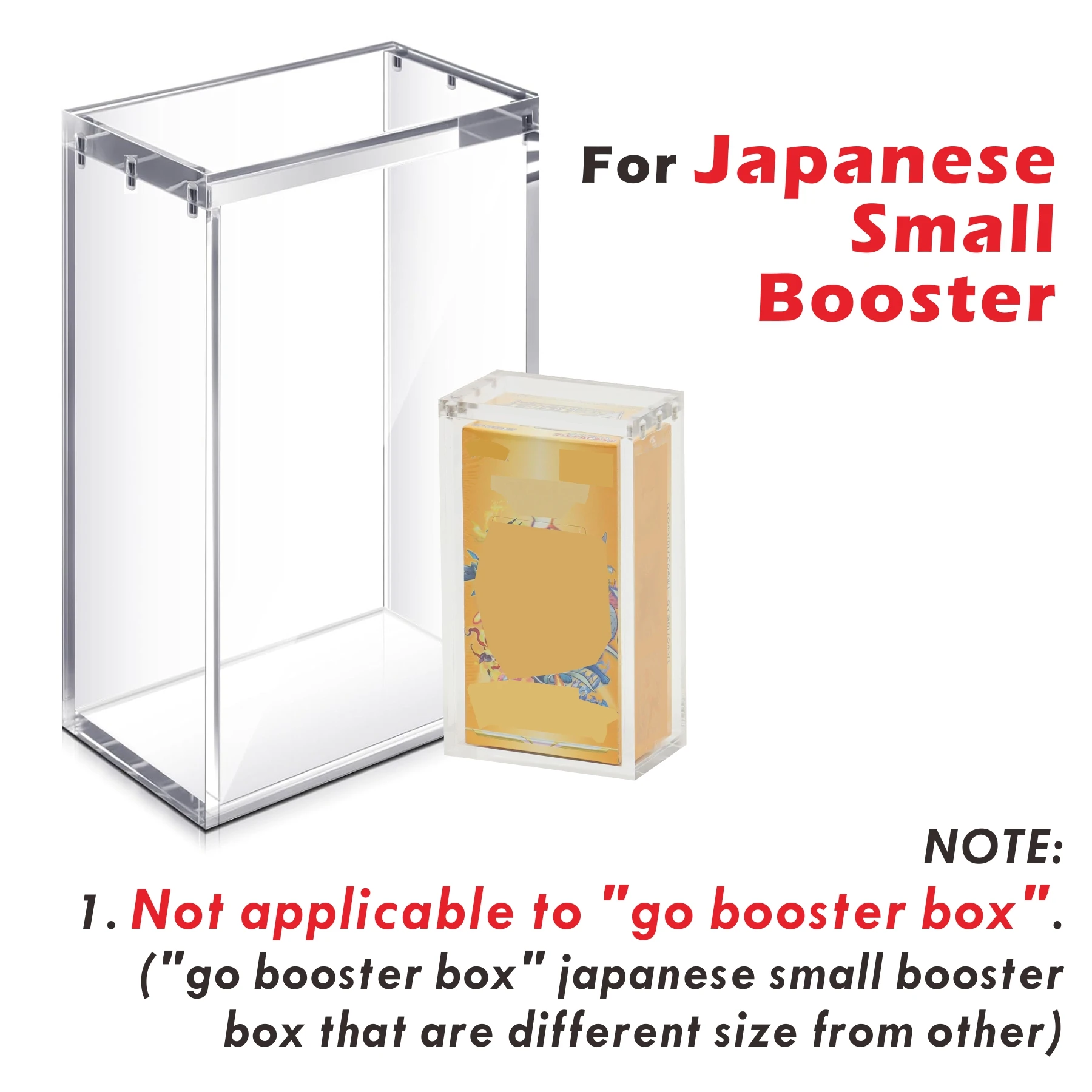Acryl-Magnetbox für japanische kleine Booster-Boxen / chinesische 151 Slim-Boxen, 5 mm dicke, transparente Displaybox für Sammlerstücke – Detail 4