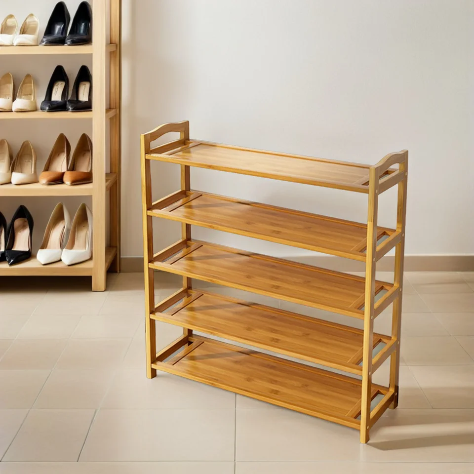 Large Capacity Bamboo Shoe Rack Organizer