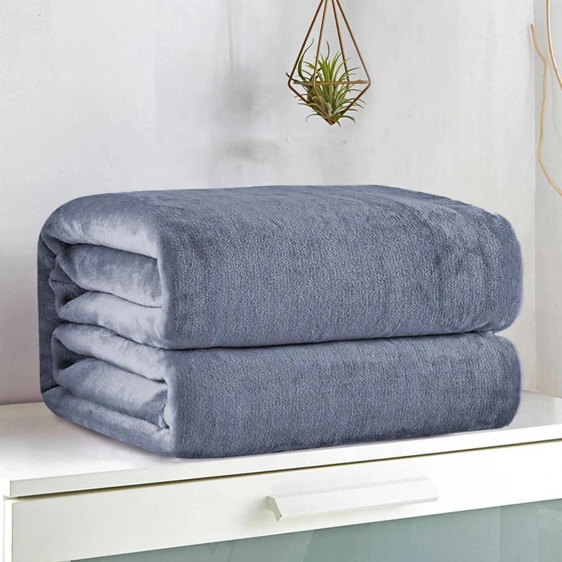 Solid color ultra-soft thickened cloud mink velvet blanket Farai velvet blanket bed sheet cover