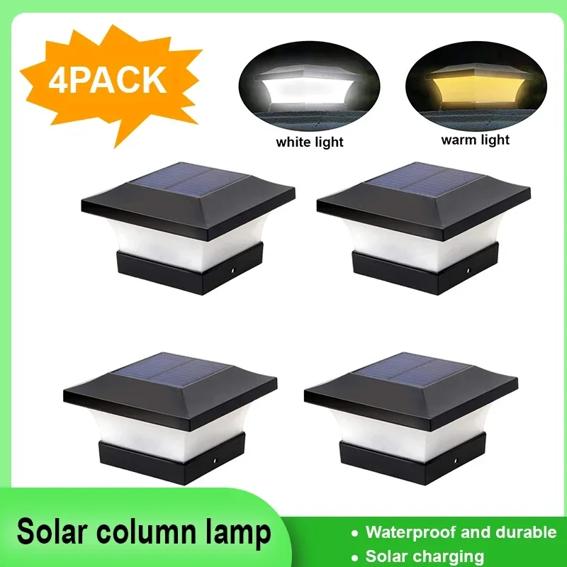 Solar Post Cap Landscape Lighting Lights Solar Fence Post Lights Outdoor Solar Post Light Waterproof For Decorate Garden Pathway