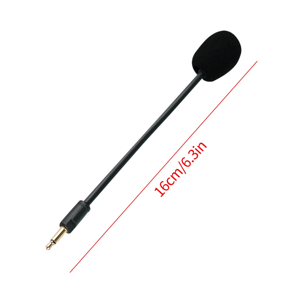 3.5mm Gooseneck Gaming Headset Microphone - Replacement for Razer Kaira Pro/Electra V2 Straight Plug Noise-Canceling Mic
