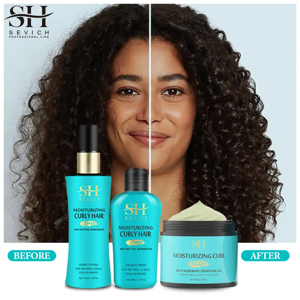 Hair styling cream 3pcs/Set Curly Hair Product Styling Spray Moisture Cream Mousse Curl Enhancer Mask Care