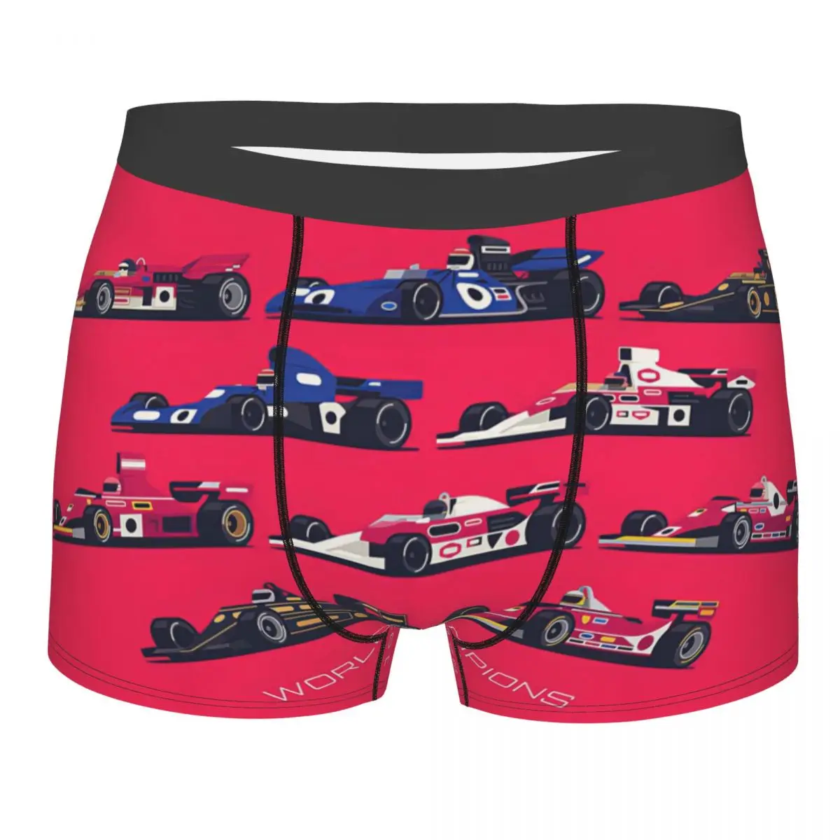 F1 World Champions 1970s - Red Men's Boxer Briefs Shorts Men Underpants Cartoon Anime Funny Men's Panties Soft Underwear For Men