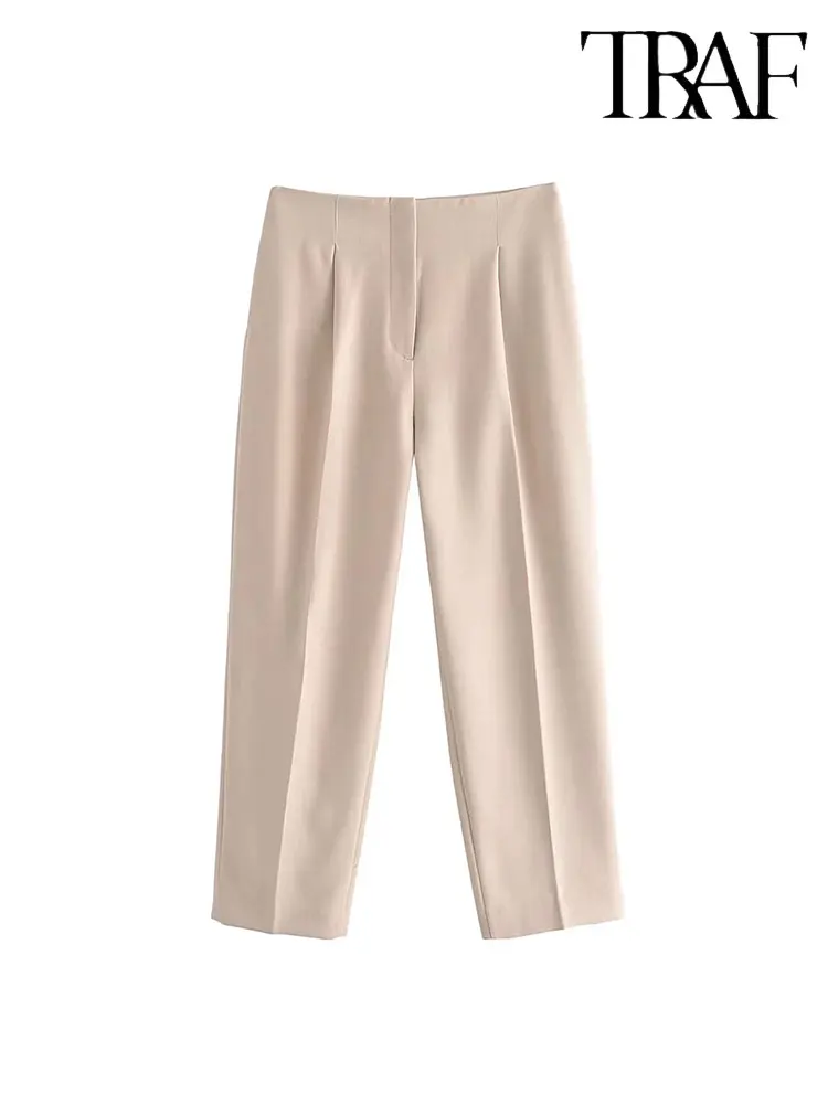 

Брюки женские Костюмные с высокой талией и боковыми карманами