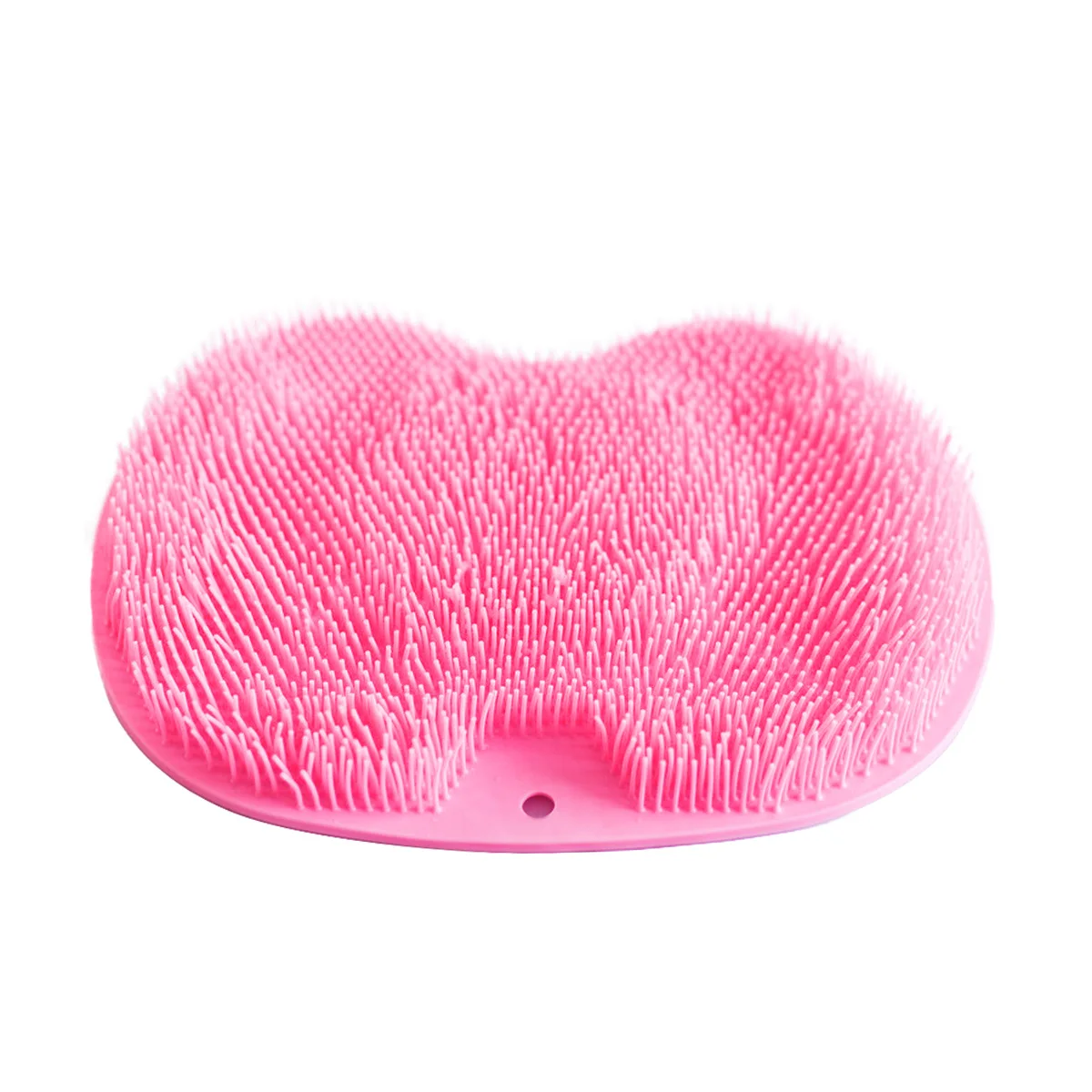 Bathroom Massage Brush and Pad Set Silicone Back Scrub Brush Non Slip Foot Washing Pad with Suction Cup Exfoliating Bath Tool