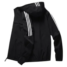 

Men's Jacket Zipper Hoodies Windbreaker Men Casual Hooded Jackets Autumn Tracksuit Streetwear Thin Coat Slim Fit Men's Coat