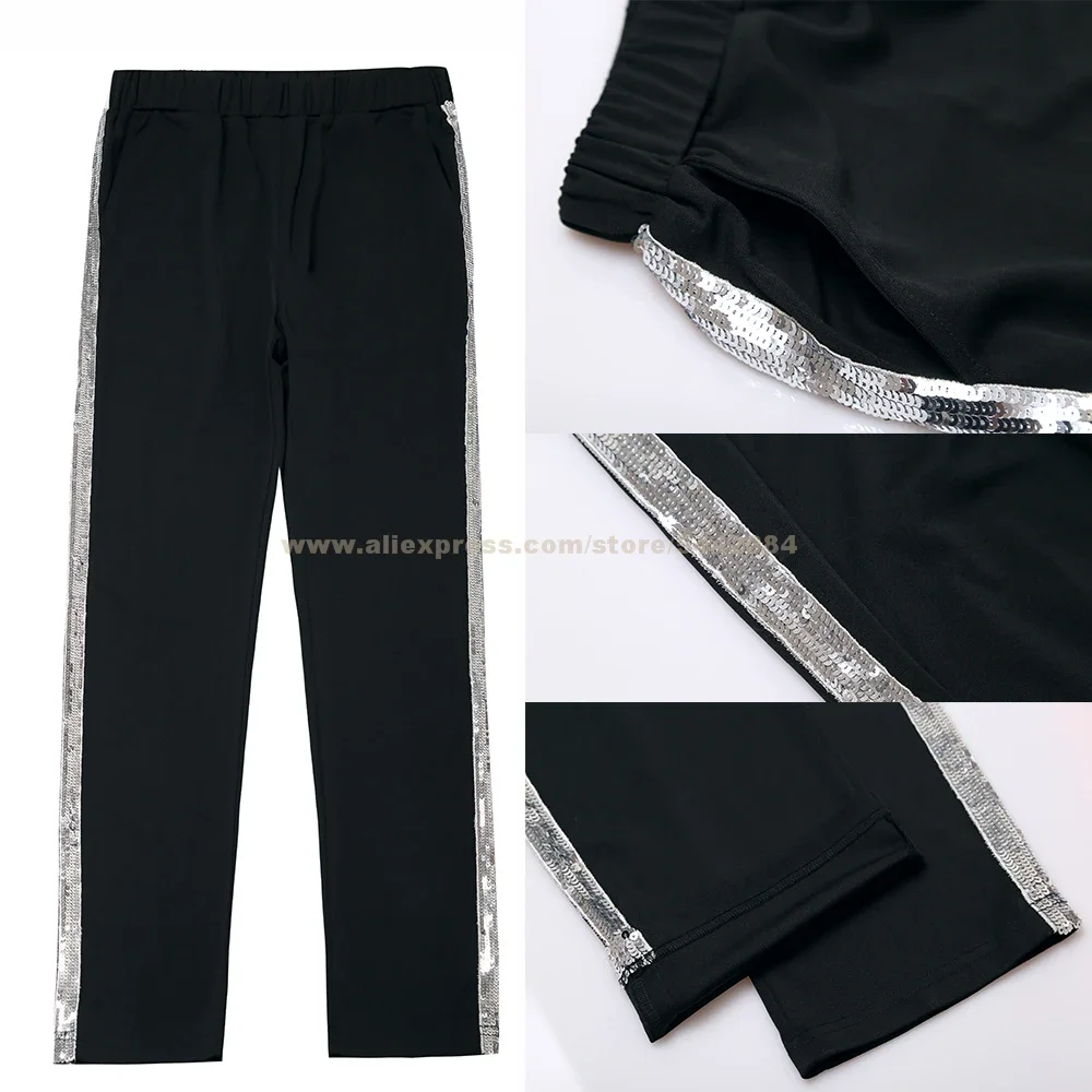 MJ Michael Jackson Billie Jean Suit Outfit Armband Jacket Pants Socks Glove Halloween Carnival Party Cosplay Costume Prop