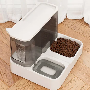 대용량 고양이 자동 급식기 물 디스펜서, 습식 및 건식 분리, 개 사료 용기, 식수 그릇, 애완 동물 용품