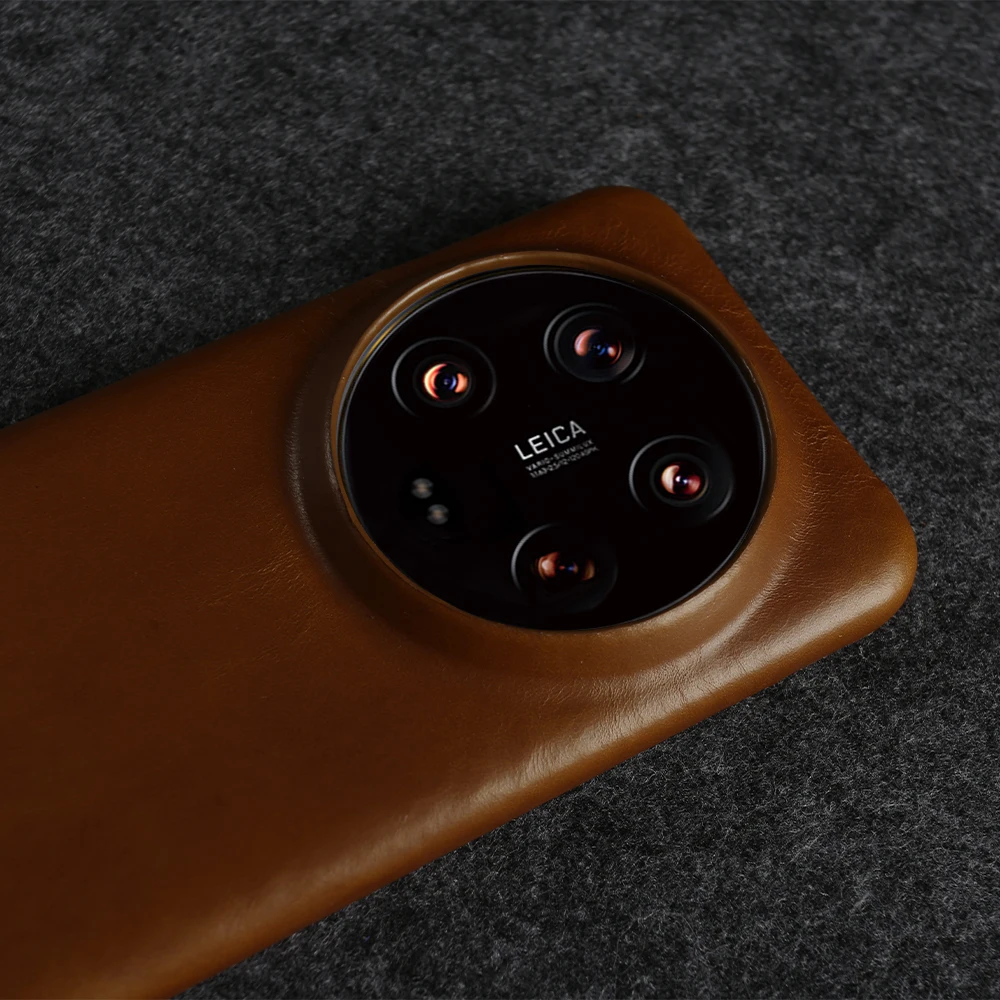Premium Cowhide Genuine Leather Case with Oil Wax Finish - Real Leather Protective Cover