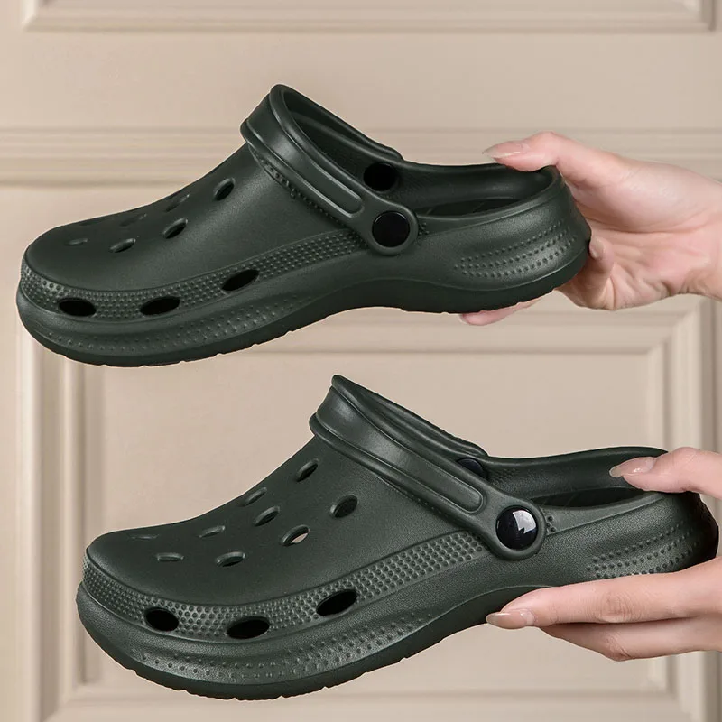 Men Clogs Sandals Leisure Slippers Beach Slides Garden Shoes Outdoor Plus Size 46 47 48