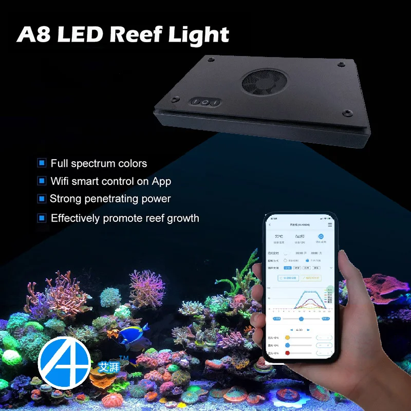 Full Spectrum Aquarium A8 Magic Light, Aquarium Coral Tank LED Light