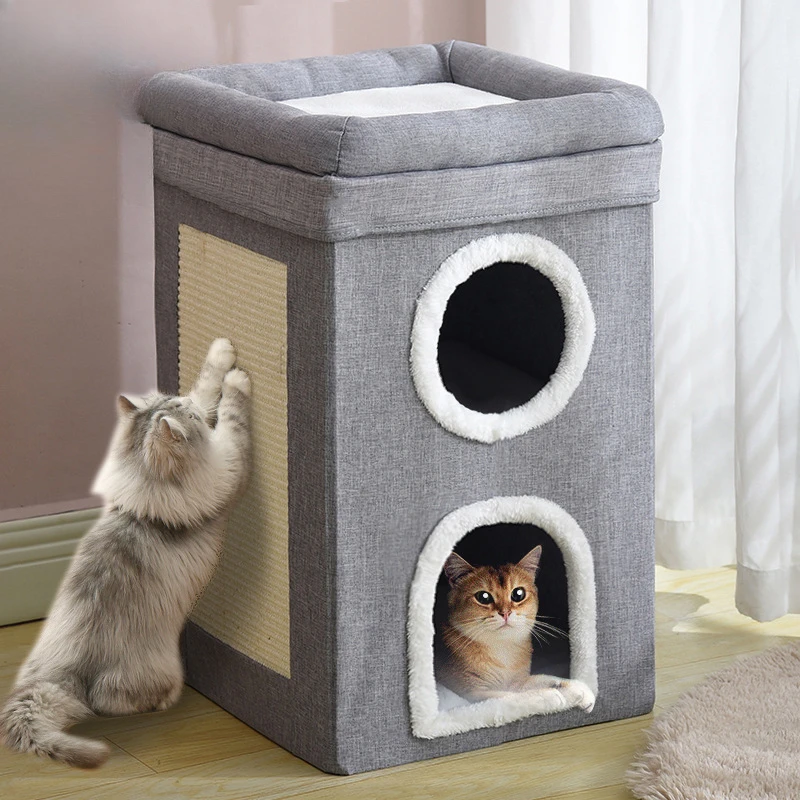 

Winter Warm Cat House Super Soft Cozy Cat Sleeping Cave Thicken Cute Kitten Puppy Tents Windproof Cat Bed Nest Pet Supplies