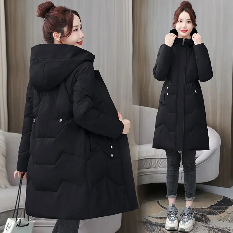 

Coats for Women Winter Jacket New Hooded Slim Warm long Jacket Down Cotton Overcoat Chaqueta Nieve Mujer Invierno clothes women