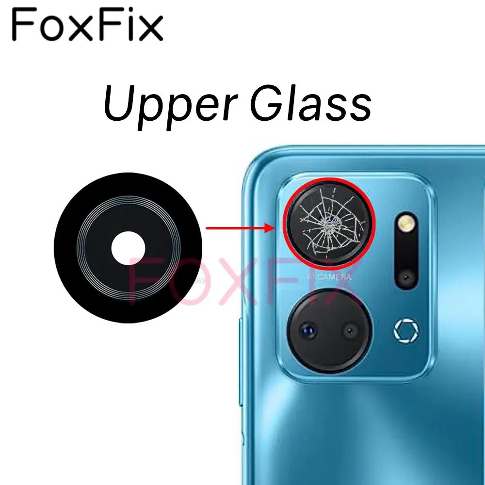 후면 카메라 유리 렌즈 교체, Honor X7a RKY-LX1 RKY-LX2 RKY-LX3, 접착 스티커 포함
