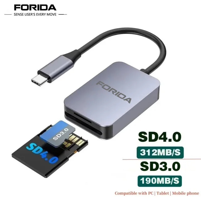 UHS-II USB C Card Reader SD 4.0 Card Reader SD Card Reader Micro SD Card Reader для ноутбука, телефона Macbook PC Card Reader 1
