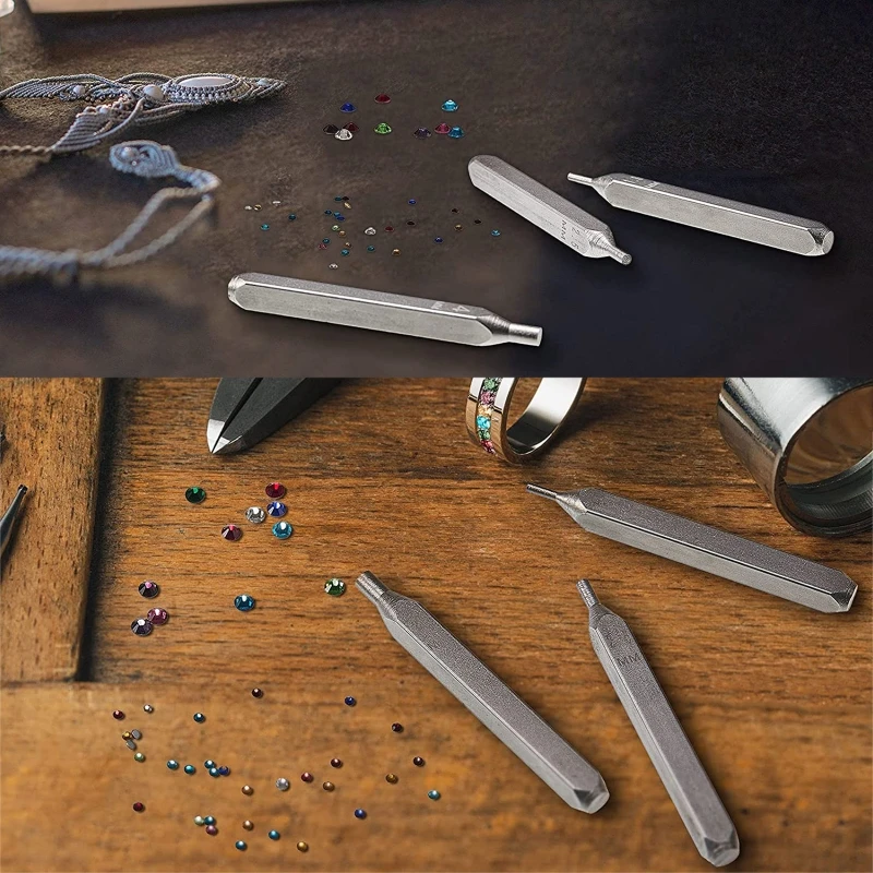 Flat Back Crystals Setter Rectangle Stamping Bar 3 Size Jewelry Metal Stamping Tool for Rhinestone for DIY Bracelet Dropship