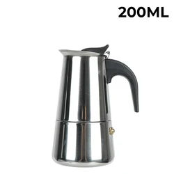 Italian Aluminum Octagonal Mocha Coffee and Tea Maker - Portable and Stylish Brews (B - 200ML)