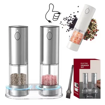 Rechargeable Electric Pepper Grinder Set 1