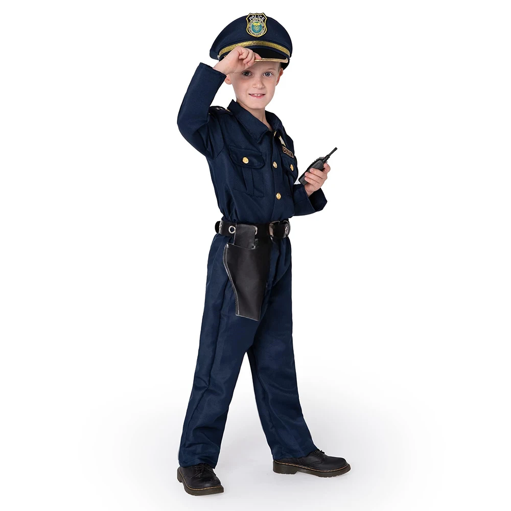 Kids Cosplay Costume Police Officer