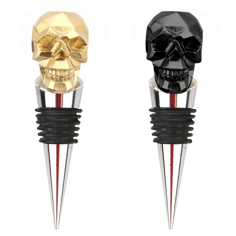 

Halloween Skull Champagne Red Wine Bottle Stopper Sealer Plug Reusable Home Kitchen Bar Tool Dropship