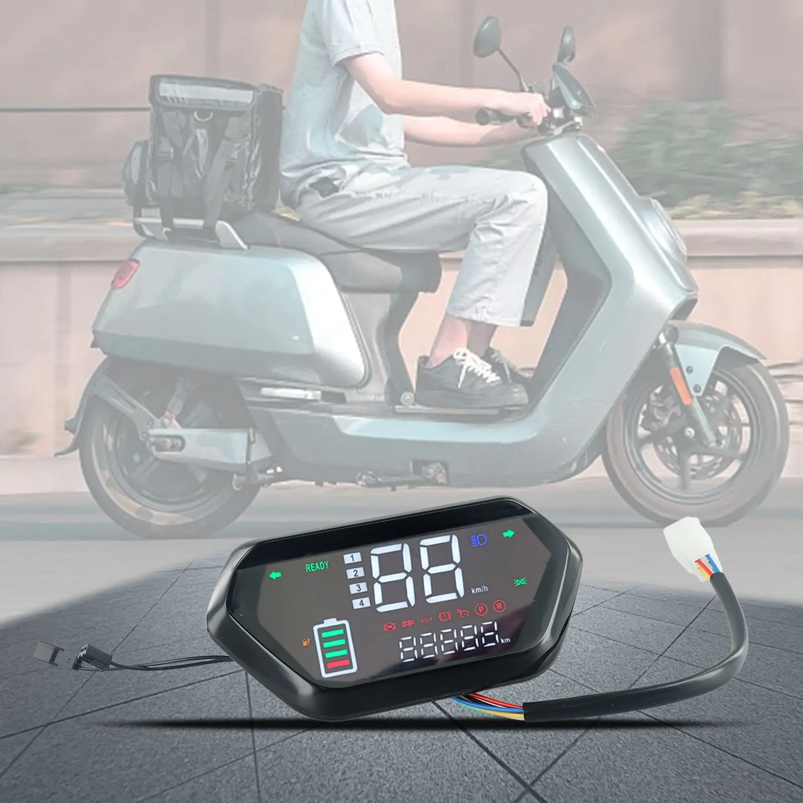

48-72V Motor Controller Display For Electric Bikes Scooters Large Screen LCD Display With Positive Negative Control Bike Part