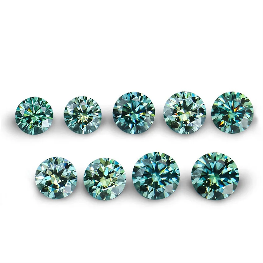 Tbestone Colored Loose Moissanite Stones 0.5-3ct Pink Green Black Moissanites Shining Fine Jewelry Round Lab Grown Diamonds 3
