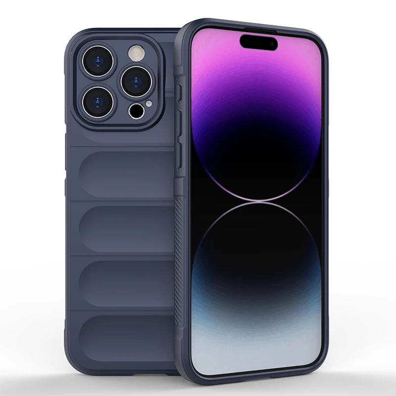 Soft Silicone Shockproof Armor Matte Phone Case with Rubber Bumper Back Cover