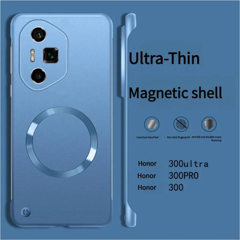 Ultra Thin Metallic Frameless Magnetic Phone Case - Matte Shockproof Protective Cover