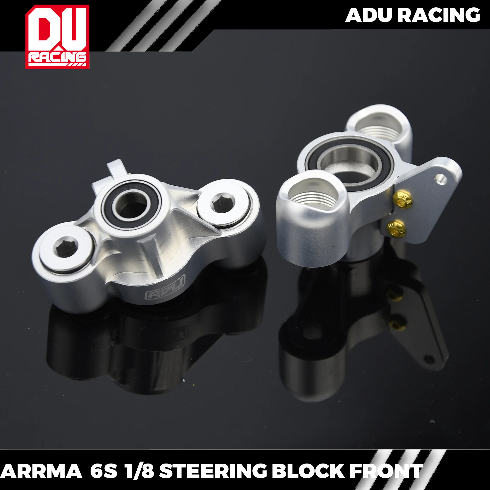 ADU Racing STEERING BLOCK FRONT CNC 7075 T6 ALUMINUM for ARRMA 6S OUTCAST KRATON rc car parts go kart parts