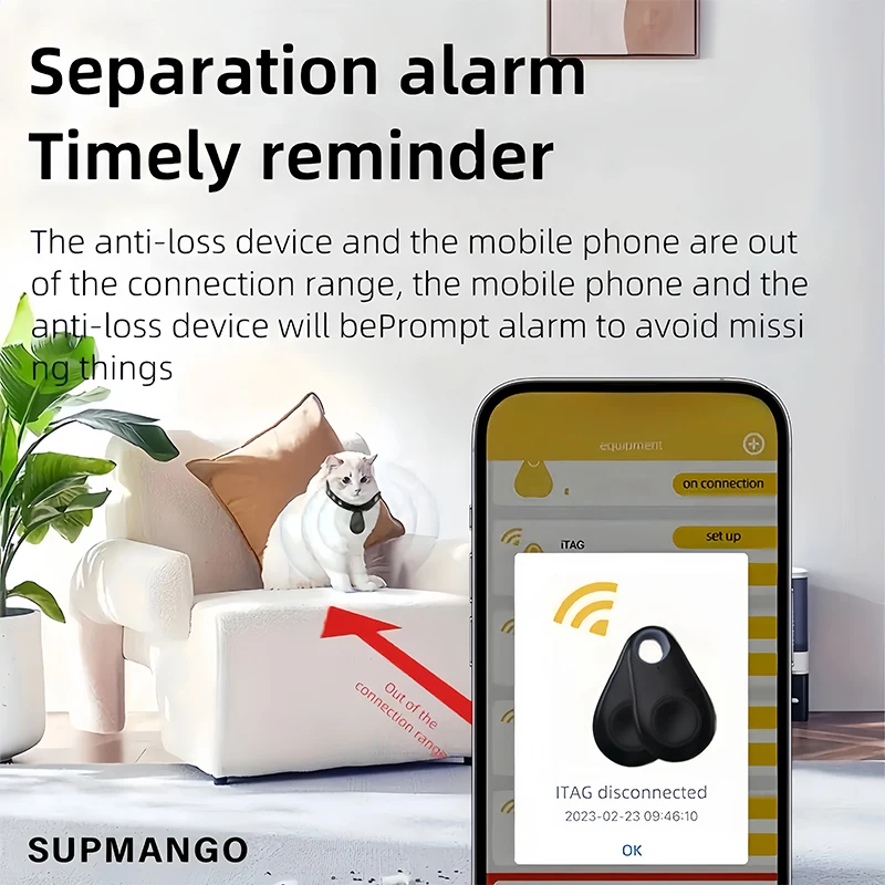 GPS Bluetooth Tracker Mini GPS Mobile BT Anti-Lost Tracker Two-way Positioning IOS Android Smart Locator Accessory Find Pets Children Wallets