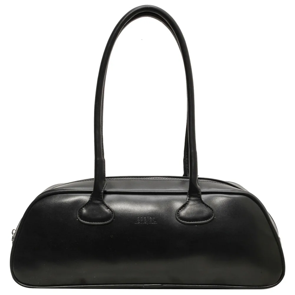 Women Fashion Shoulder Bag Large Capacity PU Leather Retro Commuting Bag Solid Color Trendy Shopping Bag Single Shoulder Bag