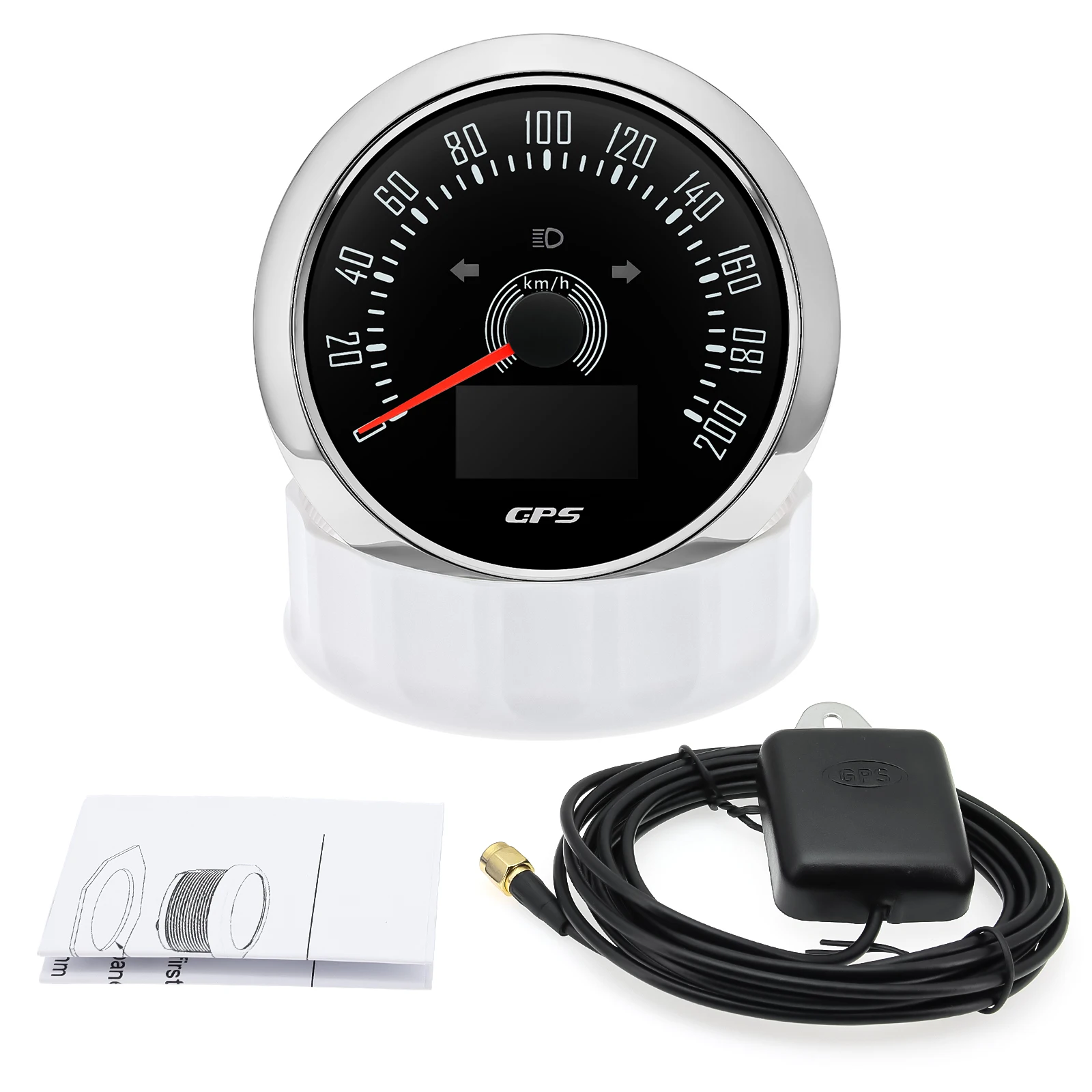 85mm GPS Speedometer Speed Meter Speed Gauges With Antenna For Motorcycle Yacht Boat Car Waterproof Odometer Trip ODO COG 9-32V 7 Colors