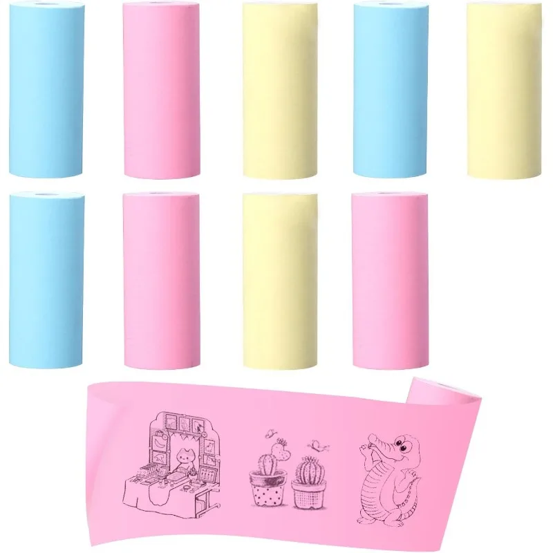 Thermal Paper for Pocket Thermal Printer Thermal Sticker Colored White Paper Stickers Gift for Halloween Christmas Sticky Notes